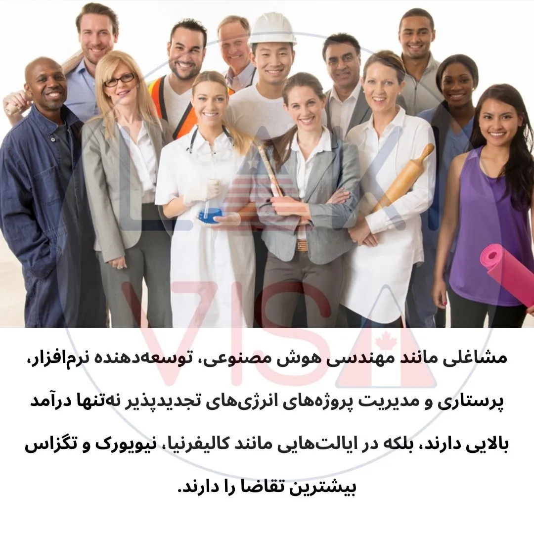 مهاجرت کاری و دریافت ویزای کاری آمریکا معمولاً از طریق ویزاهایی مانند ویزای کاری H1B آمریکا (برای مشاغل تخصصی)، EB-3 (برای نیروی کار ماهر یا غیرماهر) یا O-1 (برای افراد با توانایی‌های خارق‌العاده) انجام می‌شود.