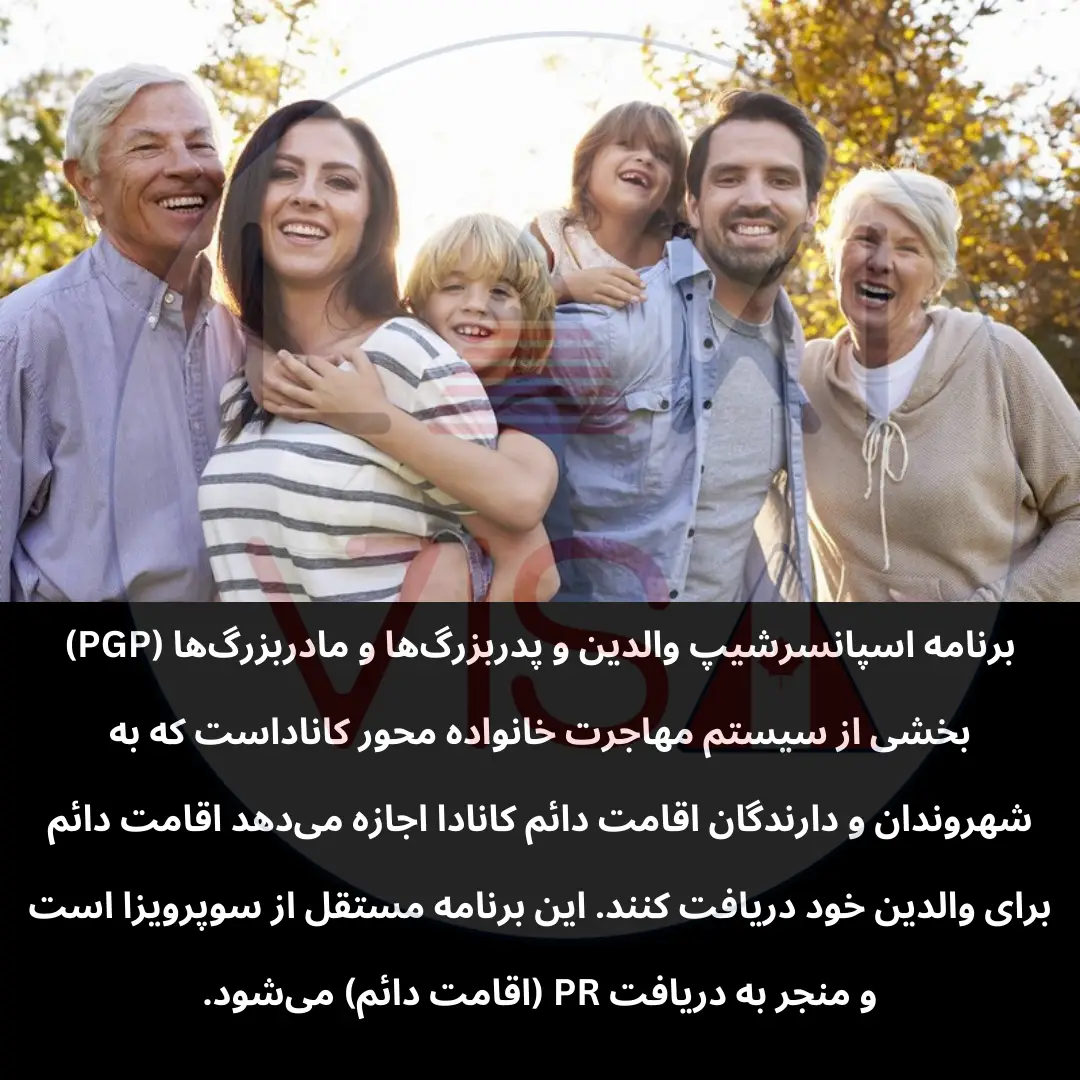 برنامه اسپانسرشیپ والدین و پدربزرگ‌ها و مادربزرگ‌ها (PGP) بخشی از سیستم مهاجرت خانواده‌ محور کاناداست که به شهروندان و دارندگان اقامت دائم کانادا اجازه می‌دهد اقامت دائم برای والدین خود دریافت کنند.